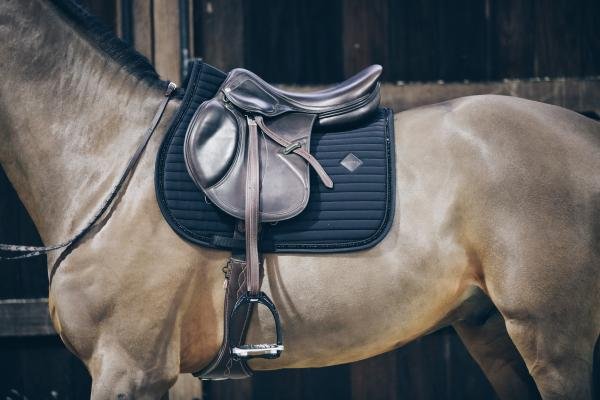 Kentucky Horsewear Saddle Pad Pearls Show Jumping Black