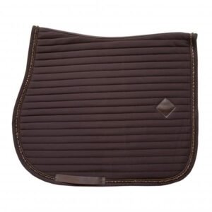 Kentucky Horsewear Saddle Pad Pearls Show Jumping Brown