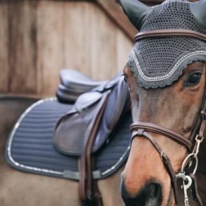 Kentucky Horsewear Fly Veil Wellington Stone & Pearl Grey