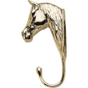 Large Brass Horse Head Hanger - Image 1