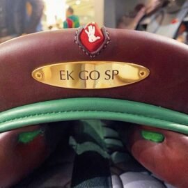 Brass Engraved Saddle Nameplate