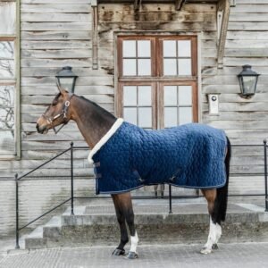 Kentucky Horsewear Velvet Show Rug – Navy - Image 1