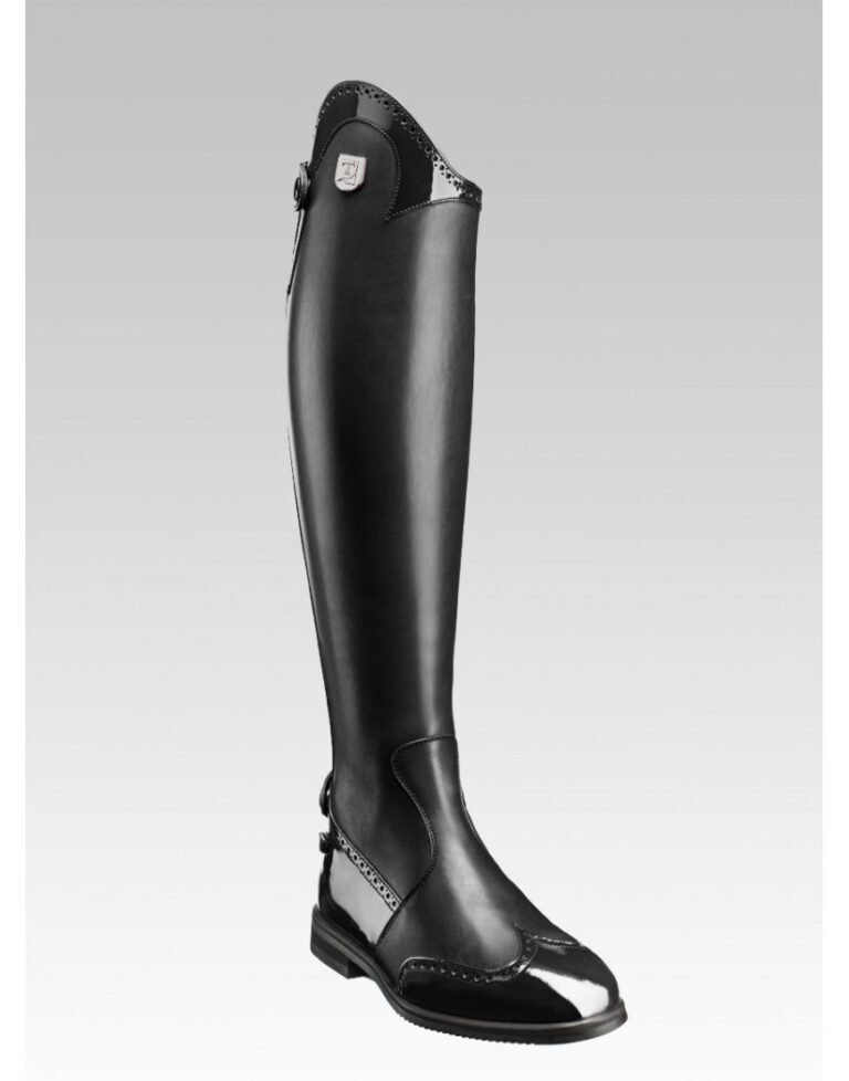 Tucci Marilyn Punched Patent Long Riding Boots
