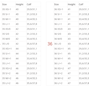 EGO7 Long Leather Riding Boots Sizing Guide