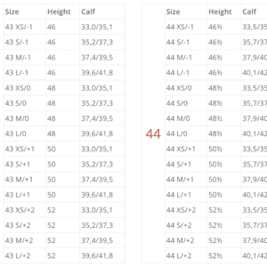EGO7 Long Leather Riding Boots Sizing Guide