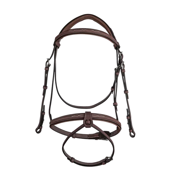 CWD Raised French Noseband Bridle with fancy stitching BR08FHSP - Image 2